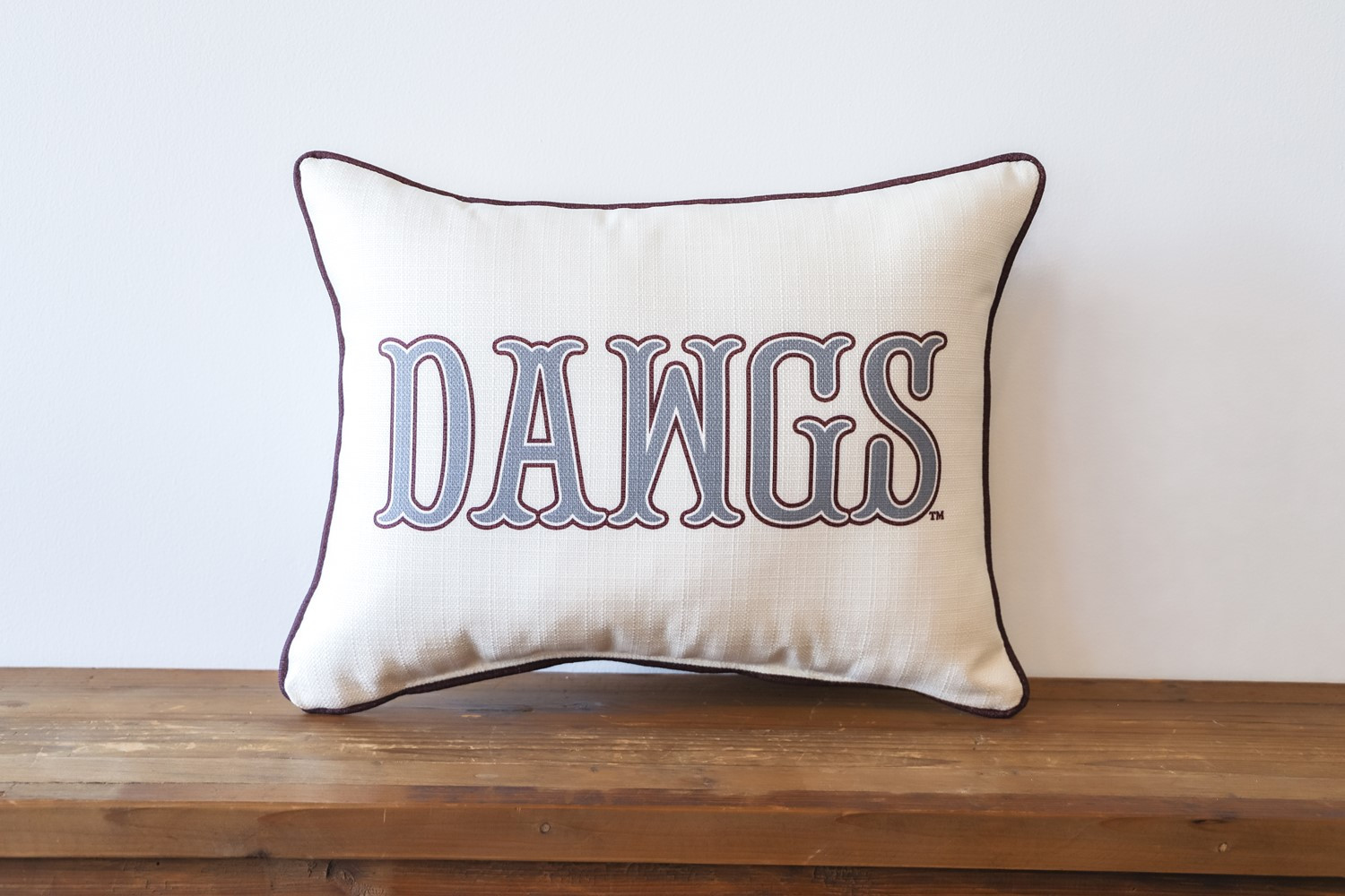 Traditional Dawgs Gray Pillow | Little Birdie | Little Birdie
