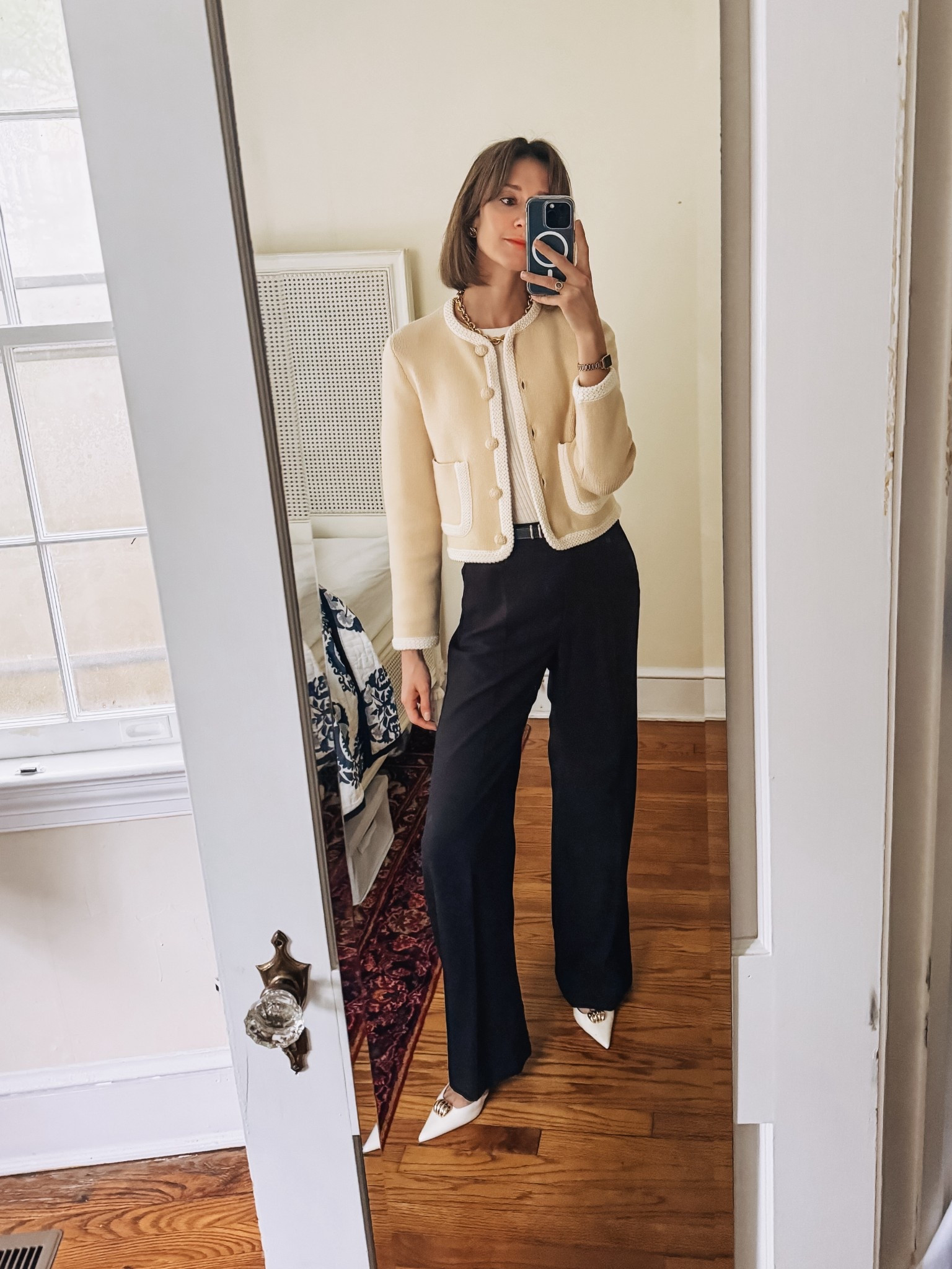 This knit jacket and linen pants are a favorite combo for work. 

#LTKWorkwear #LTKShoeCrush #LTKFindsUnder100