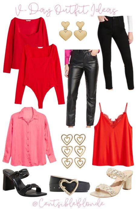 Vday outfit ideas
Valentines outfit 
V-day out 
Red cami
Satin top
Leather pants
Heart earrings 
Heeled sandals
Black jeans


#LTKshoecrush #LTKSeasonal #LTKunder50