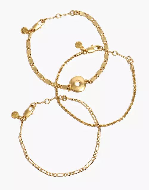 Three-Pack Circlet Chain Bracelet Set | Madewell