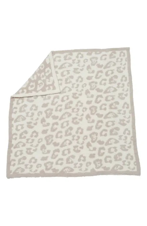 barefoot dreams CozyChic® Leopard Stroller Blanket in Stone/Cream at Nordstrom | Nordstrom