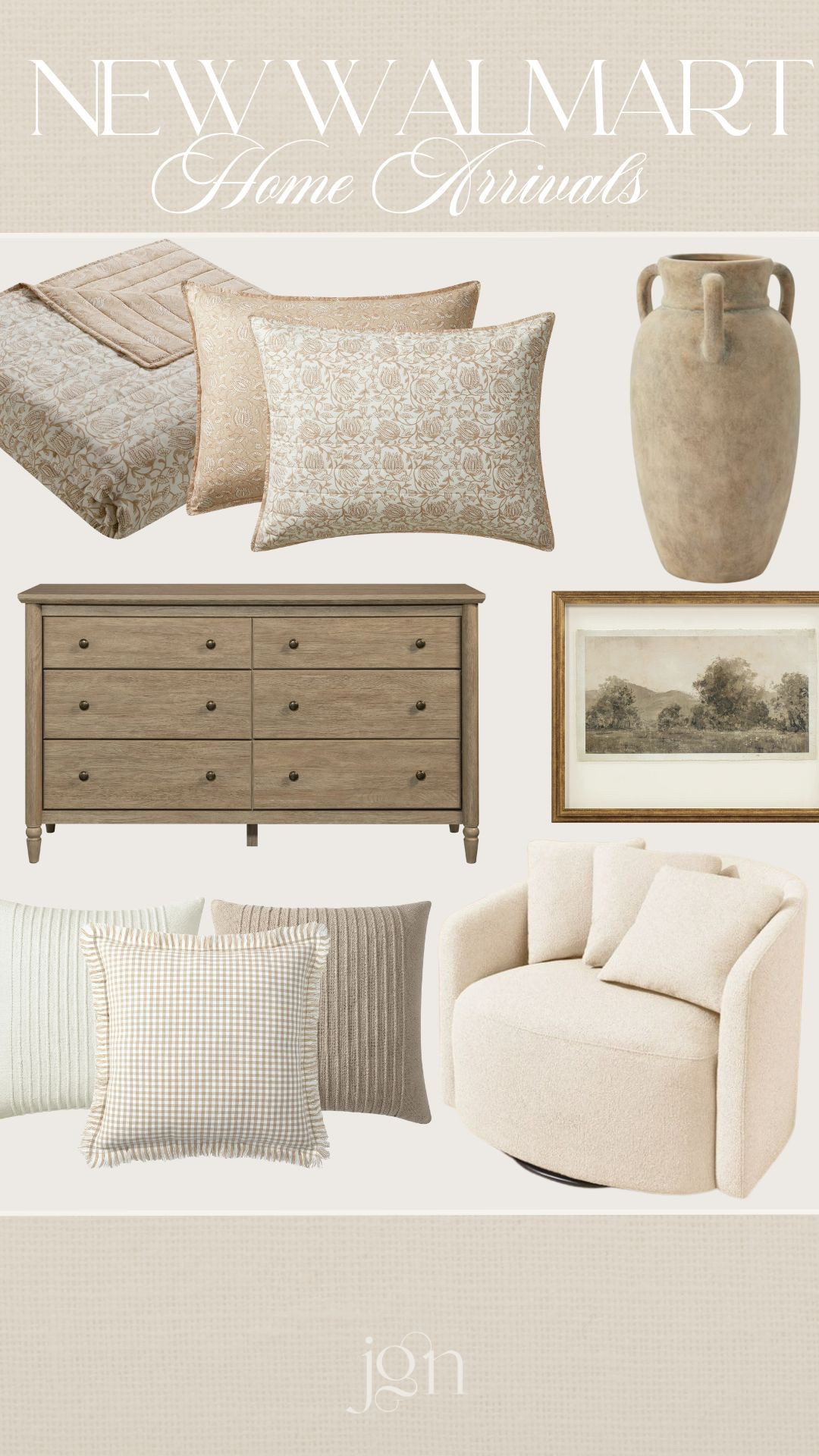 New Walmart home arrivals 🤎

From vases to throw pillows, bedding and furniture 😍 Walmart is killing it lately ✨😮‍💨

#walmart #walmarthome #walmartfinds #mytexashouse #bedroomfurniture #bouclechair #swivelchair #dresser #wallart #vase #bedding #neutralhome #neutraldecor #homefinds #homedecor

#LTKFindsUnder50 #LTKSeasonal #LTKHome