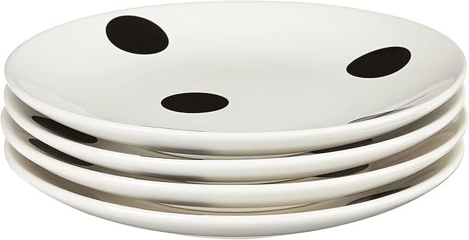 Kate Spade Deco Dot 4-Piece Tidbit Plate Set, 2.45 LB, White | Amazon (US)
