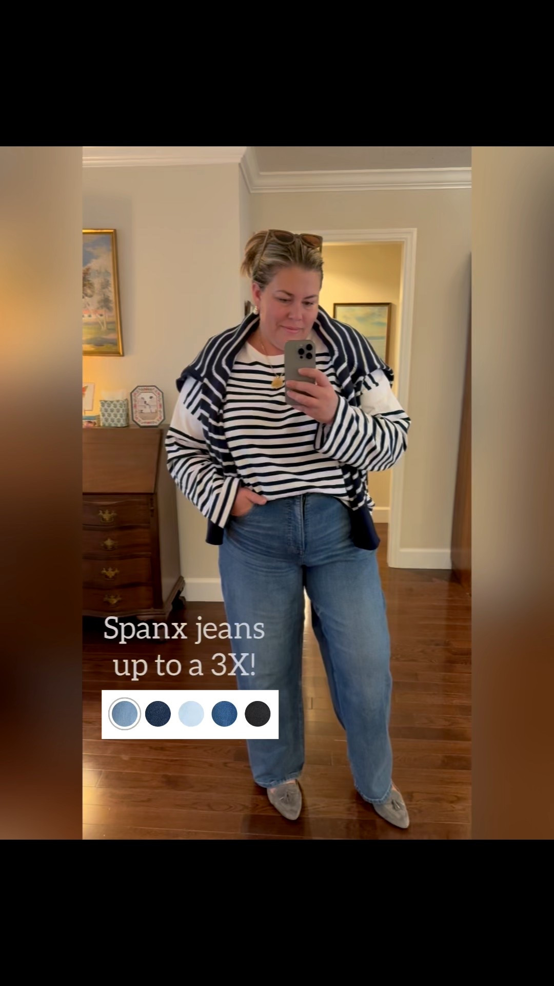 Loving my spanx jeans! From an XXS-3x with tall and standard options! I wear the 2x tall. Medium compression is the perfect hold so they are super comfortable without any sagging throughout the day. 

#LTKPlusSize #LTKTall #LTKootd