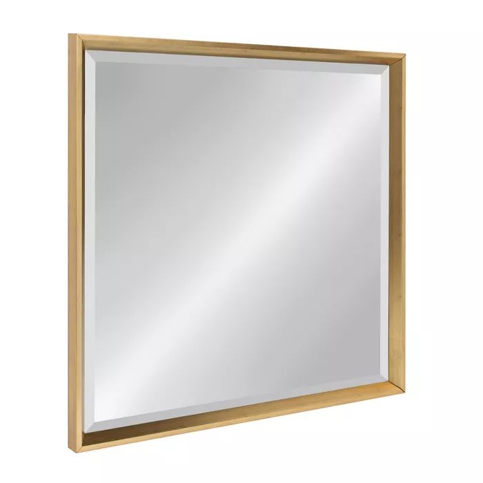 28"x28" Calter Framed Square Decorative Wall Mirror Gold - Kate & Laurel | Target