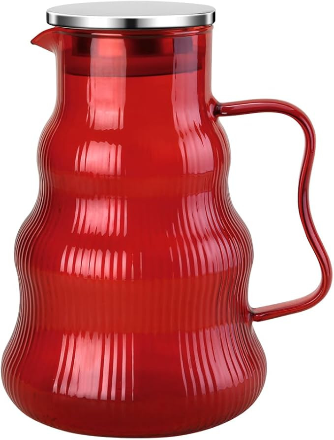 High Borosilicate Glass pitcher—Christmas tree design, dopamine-hued color scheme. Beyond servi... | Amazon (US)