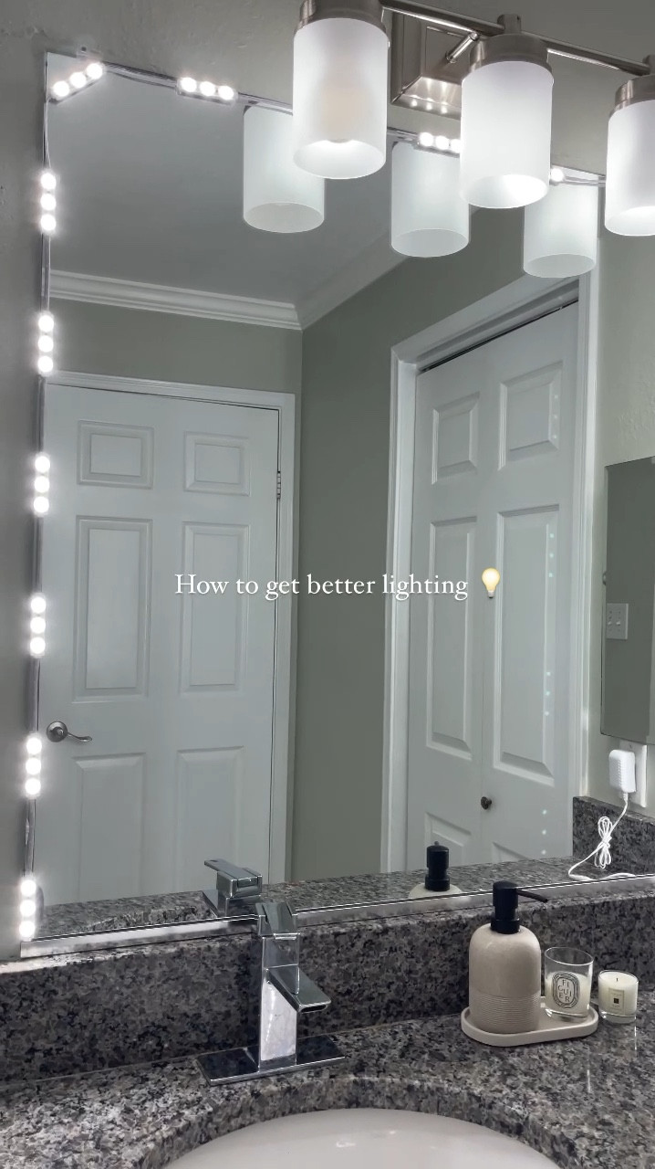 These temp LED lights are awesome ! My bathroom lighting is kinda dark but this makes everything better! 


#LTKStyleTip #LTKVideo