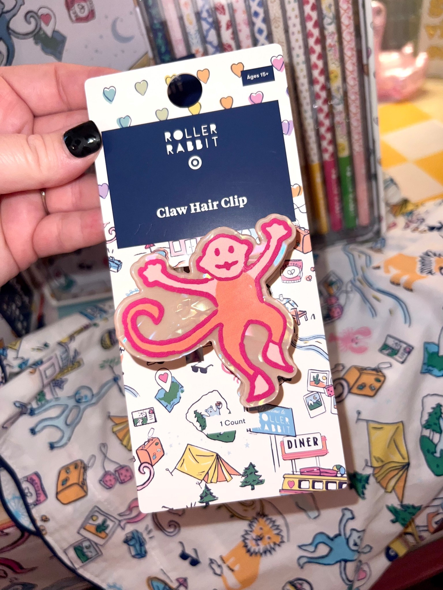 The cutest clip from the roller rabbit x target drop! I bought 2 - one for my hair + one to clip somewhere for fun decor!!🐒🎀💖 

#LTKdayinmylife #LTKgrwm #LTKootd