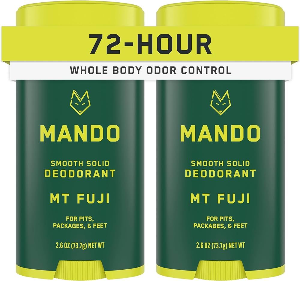 Mando Whole Body Deodorant For Men - Smooth Solid Stick - 72 Hour Odor Control - Aluminum Free, B... | Amazon (US)