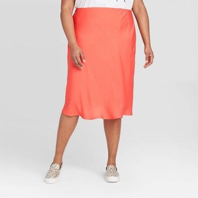 Women's Plus Size Satin Slip Skirt - A New Day™ | Target