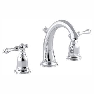 KOHLER Kelston 8 in. Widespread 2-Handle Low-Arc Water-Saving Bathroom Faucet in Polished Chrome ... | The Home Depot