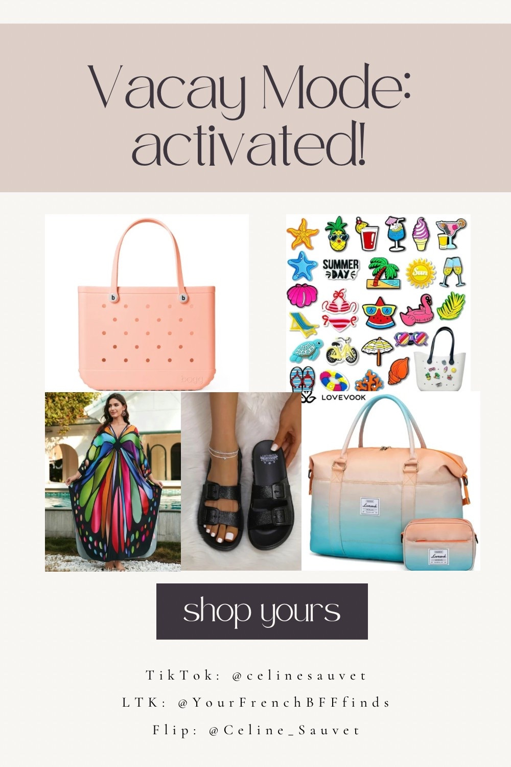 Get ready for a fun, relax of and colorful vacay with this selection‼️

Shop these from the images ⤵️ and let me know in the comments what your next destination is‼️🚙🚊✈️

#vacaymode #OOO #vacayprep #springbreak #summerholidays #cruise #cruiseready #ombrelover #gradientlover #boggbag #boggcharms #kafrandress #colorfulkaftandress #elegantstyle #feminineoutfit #feminineandpracticallook #vacaylook #travelbug #girlsjustwannatravel #travelbesties #pastellover #colorslover #pastelandrainbow #happyvibes #reiki #positivevibes #SelfLove 

#LTKItBag #LTKTravel #LTKFamily