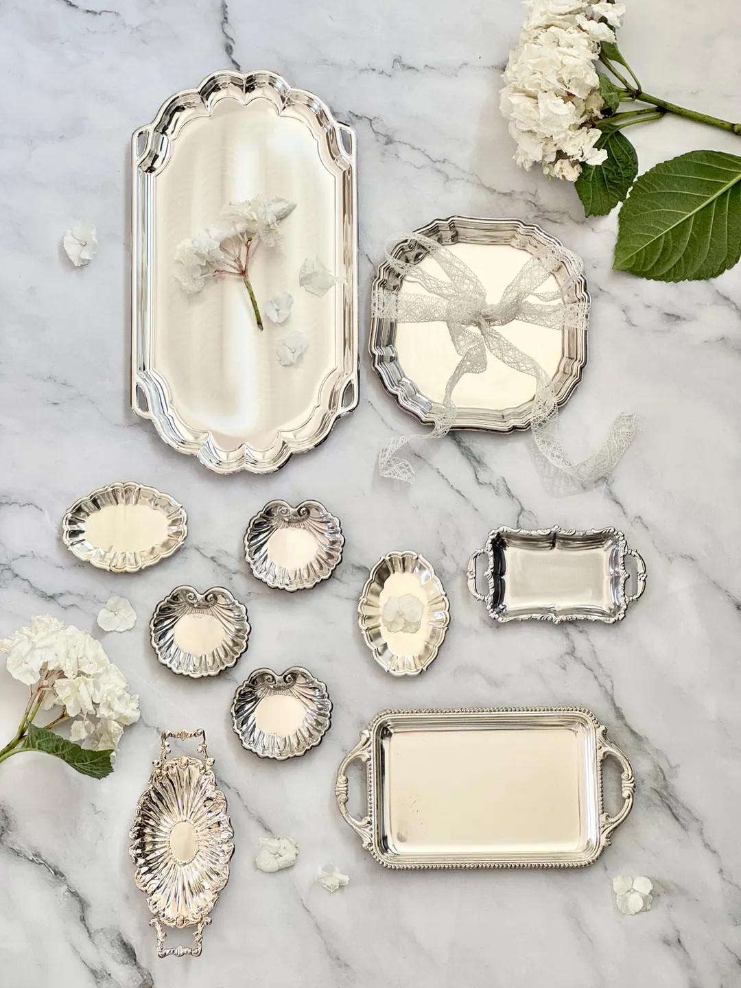 Vintage Silver Plated Trinket Trays, Jewelry Dishes, Classic Table Decor Bowls | Etsy (US)