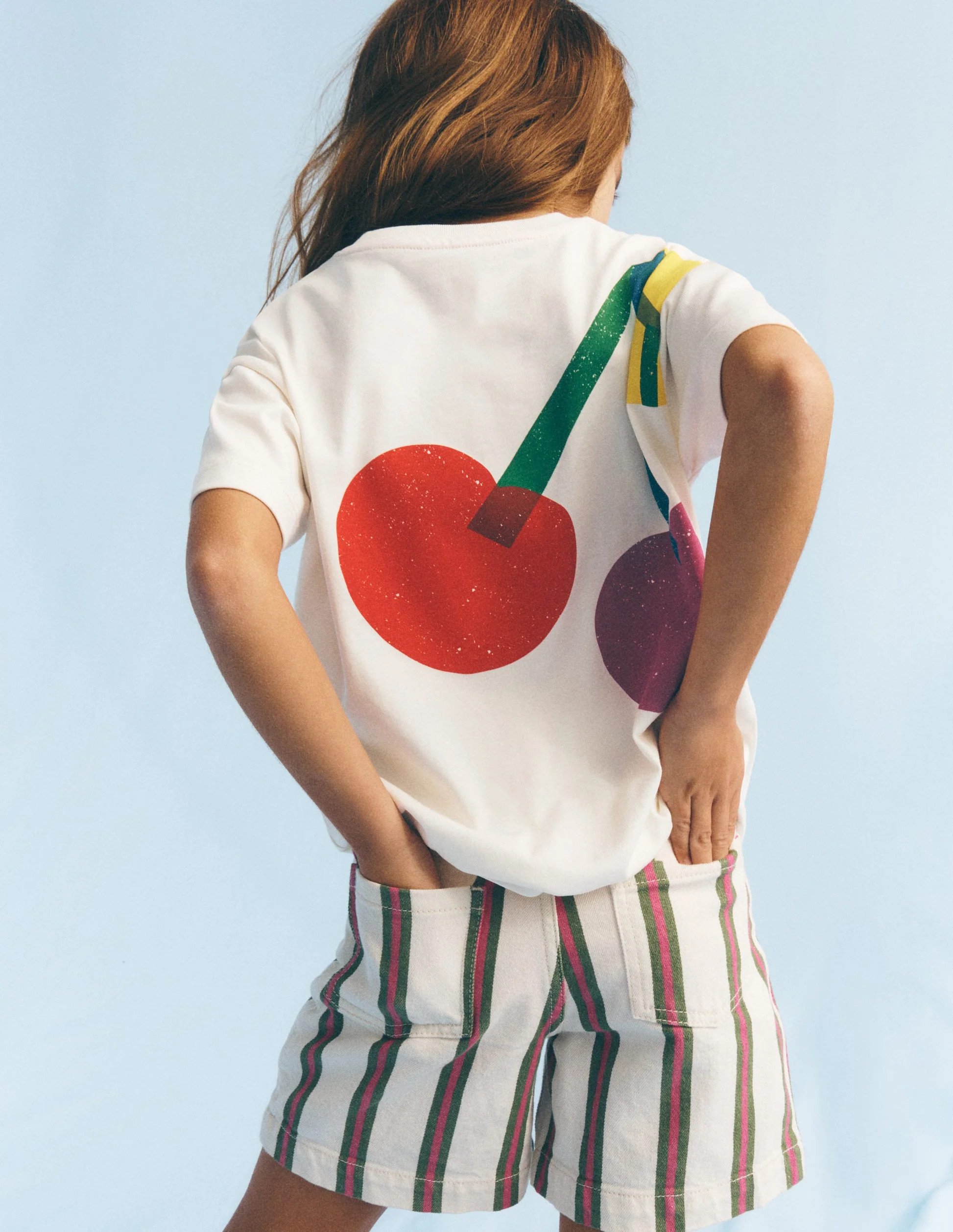 Short Sleeve Printed T-Shirt-Soft Ivory Cherries | Boden (US)