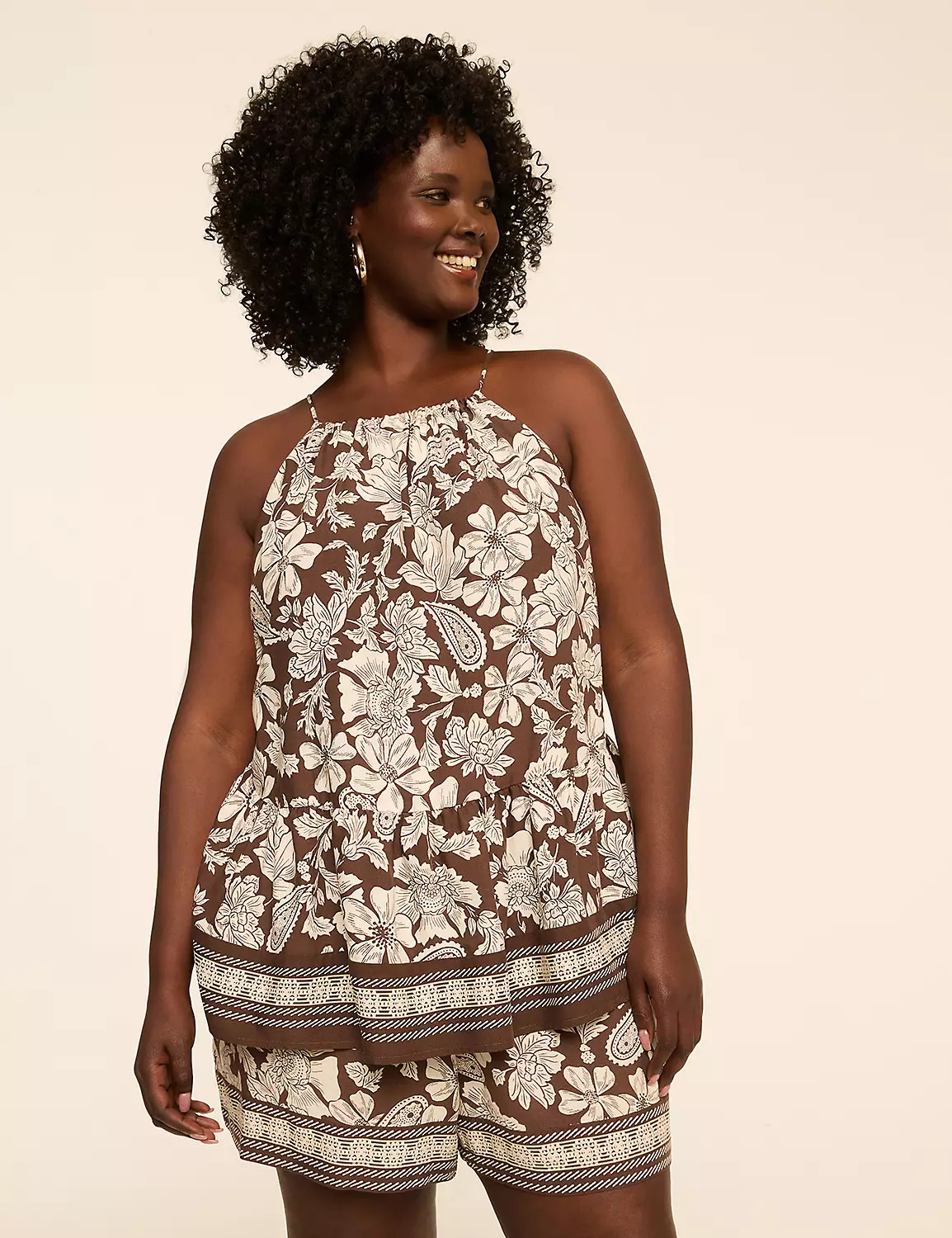 Halter-Neck Peplum Tank | LaneBryant | Lane Bryant (US)