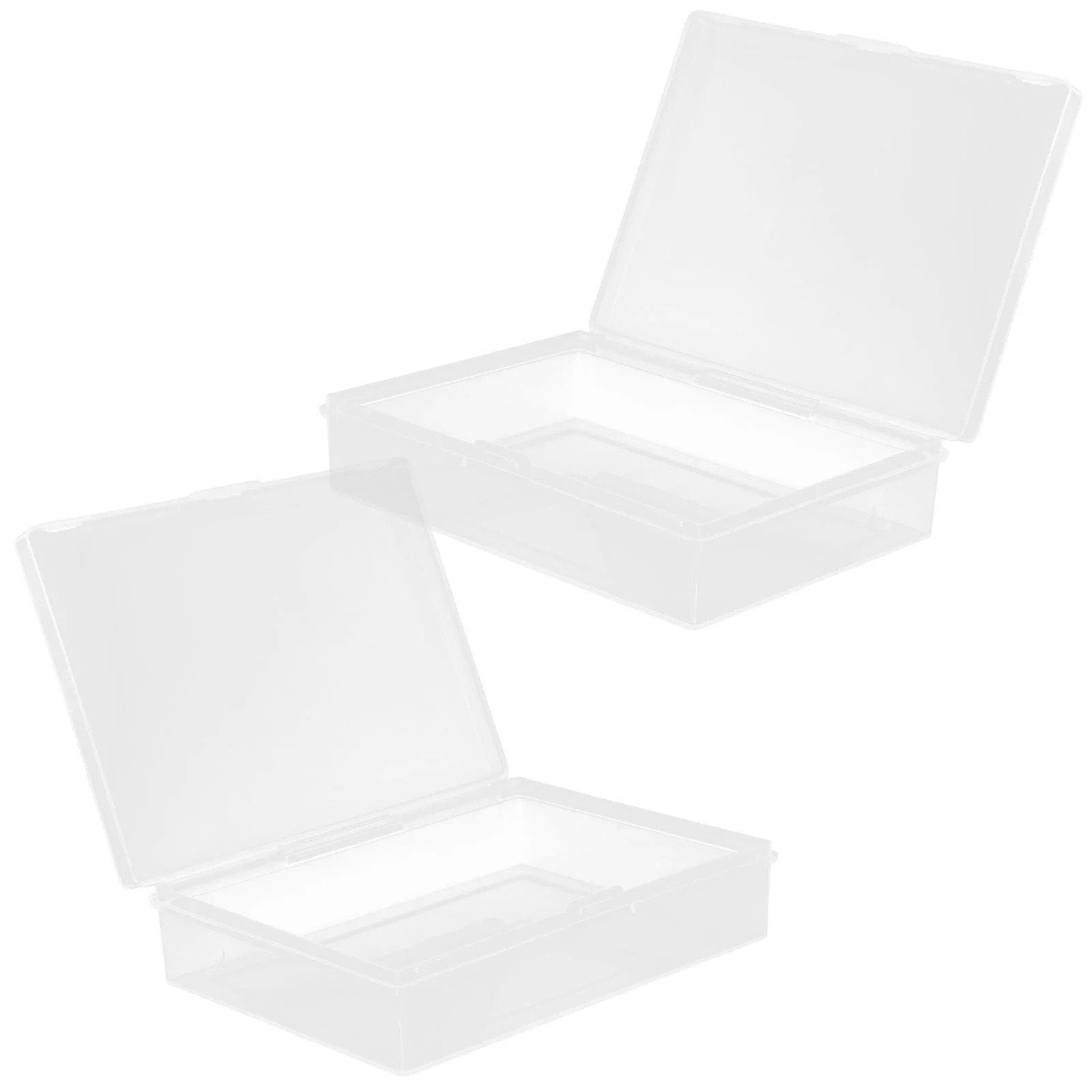 2 Pcs Transparent Storage Box for Playing Cards Cases Holders Blank Reusable Clear | Walmart (US)