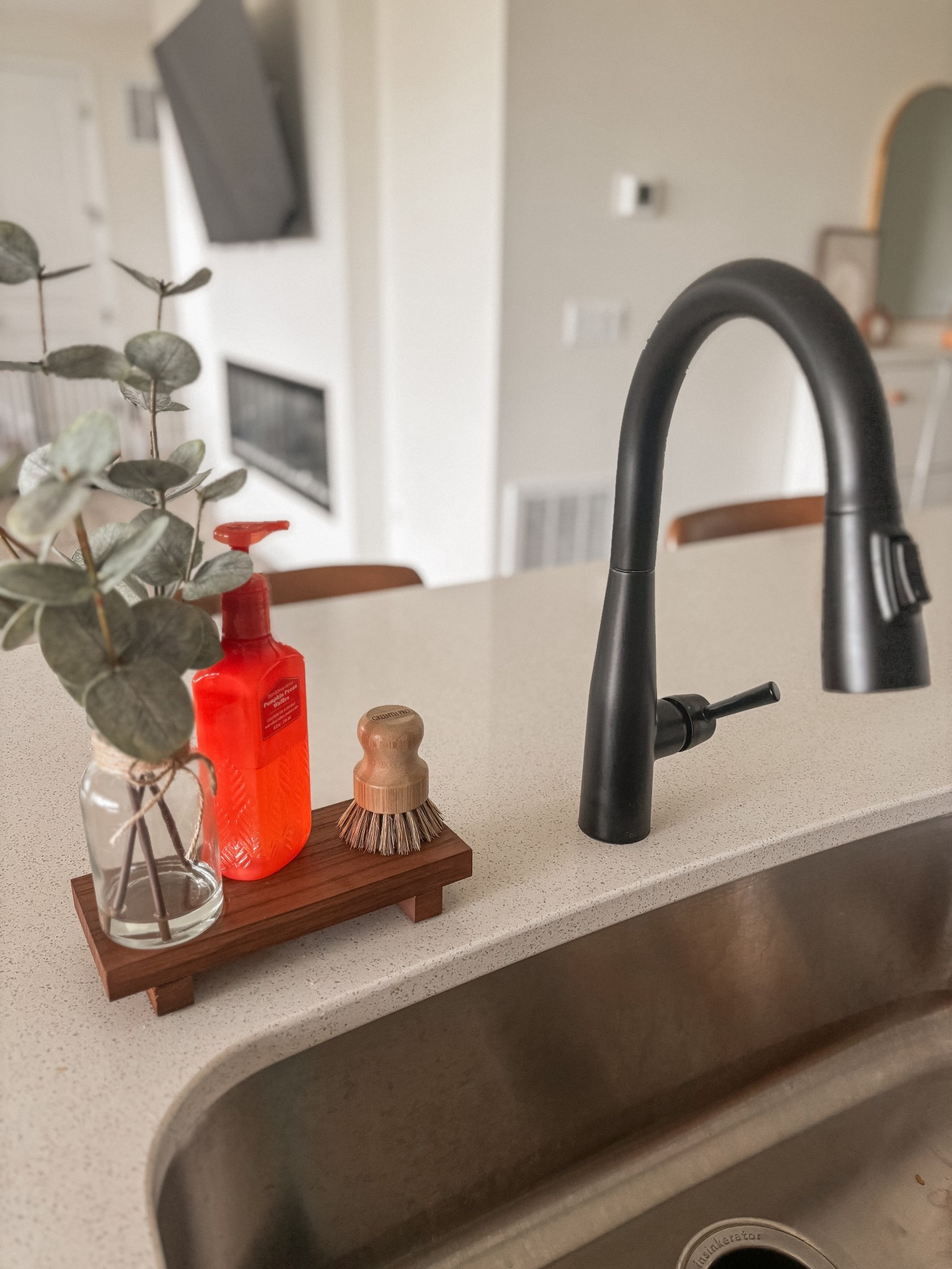 Have a sink in your kitchen island? It took me forever to figure out just how I wanted to decorate this space, but I’m really happy with how it turned out 🤍

#LTKHome #LTKFamily