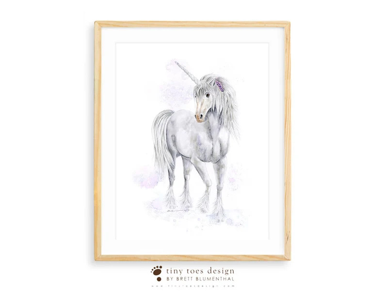 Unicorn Print - Fairy Tale Nursery - Gift for Her - Unicorn Nursery - Childrens Art Print - Fairy... | Etsy (US)