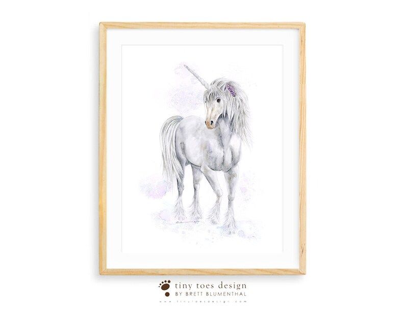 Unicorn Print - Fairy Tale Nursery - Gift for Her - Unicorn Nursery - Childrens Art Print - Fairy... | Etsy (US)