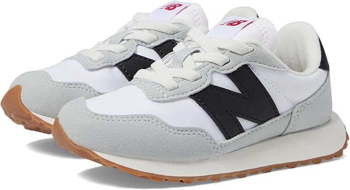 New Balance Kids 237 Bungee Sneaker, WHITE/BLACK, 2.5 M Little Kid (4-8 Years) | Amazon (US)