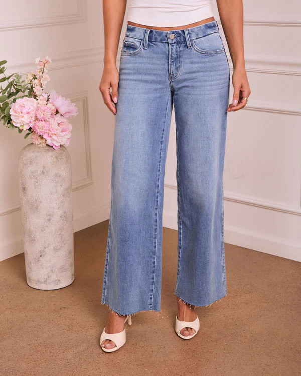 Feldah Stretch Mid Rise Wide Leg Jeans | VICI
