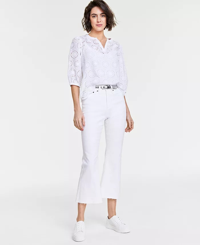 On 34th Women's High-Rise Cropped Flare Jeans, Created for Macy's - Macy's | Macy's