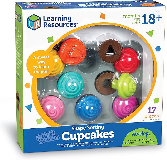 Learning Resources Smart Snacks Shape Sorting Cupcakes,17 Pieces, Ages 18 Months+, Fine Motor, Co... | Amazon (US)