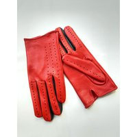 Ferrari Red Driving Gloves/ Leather Gloves For Ladies/ Fashion Gloves, Women's Day/ Gift Her, Accessories, Red | Etsy (US)