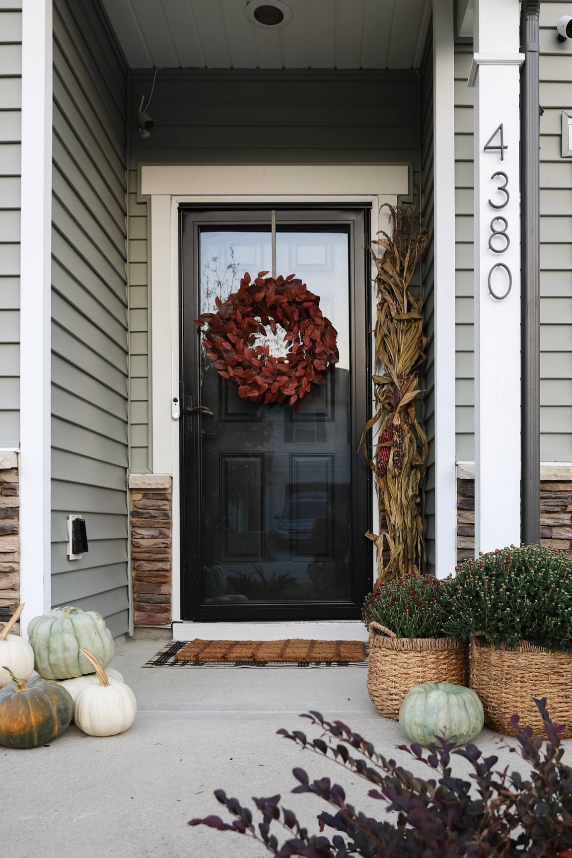 Fall front door decor, fall doormats, plaid doormat, fall wreath, Halloween decor 

#LTKhome #LTKsalealert #LTKSeasonal