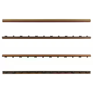 NewTechWood 1/12 ft. x 3 ft. Quick Deck Composite Deck Tile Straight Trim in Peruvian Teak (2-Pie... | The Home Depot
