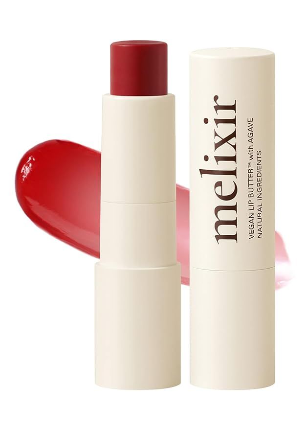 Melixir Vegan Lip Butter #03 Red Velvet(Tinted) (+11 more colors) 0.13oz, Bee Free, Petrolatum Fr... | Amazon (US)