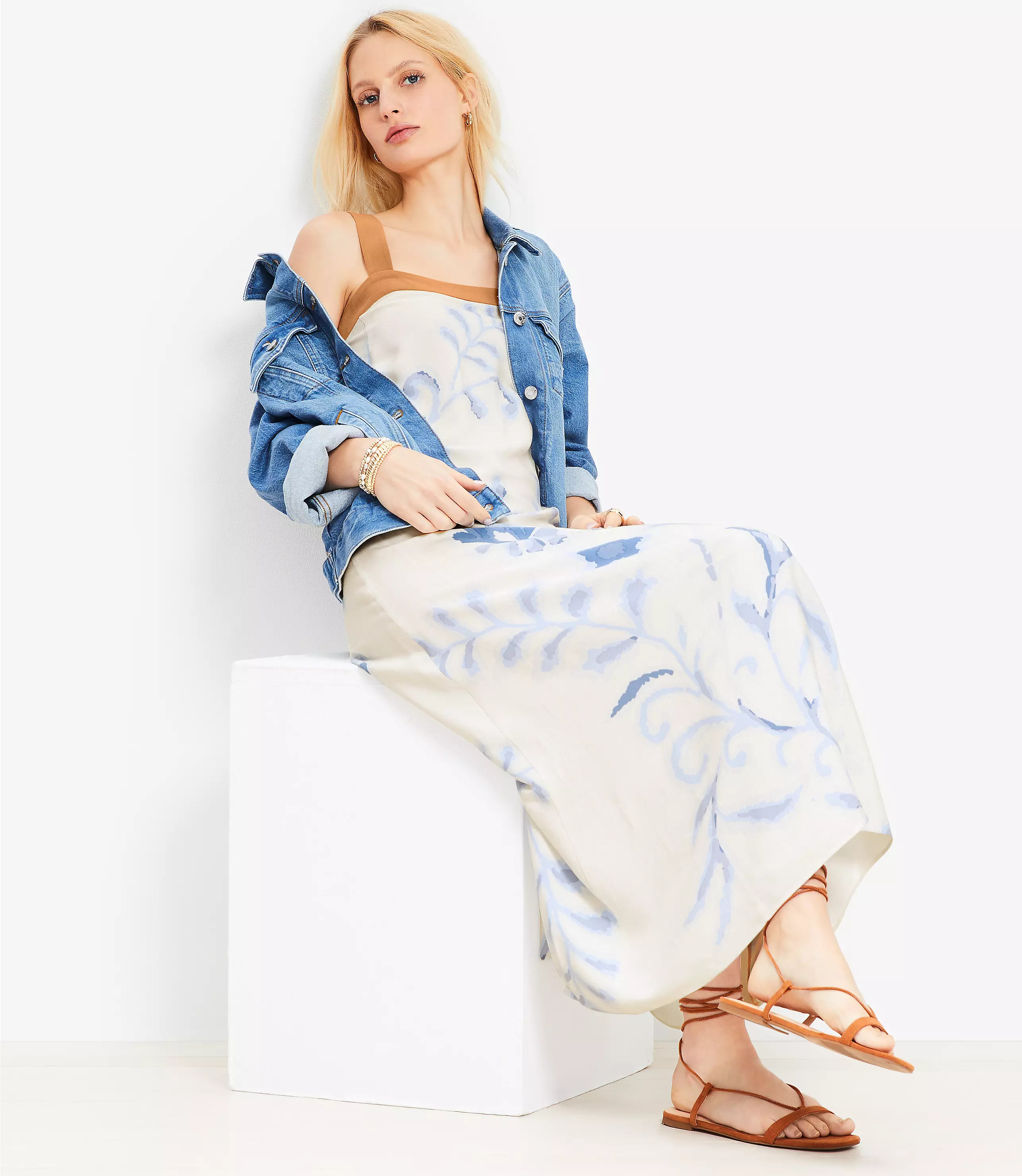 Floral Strappy Maxi Dress | LOFT