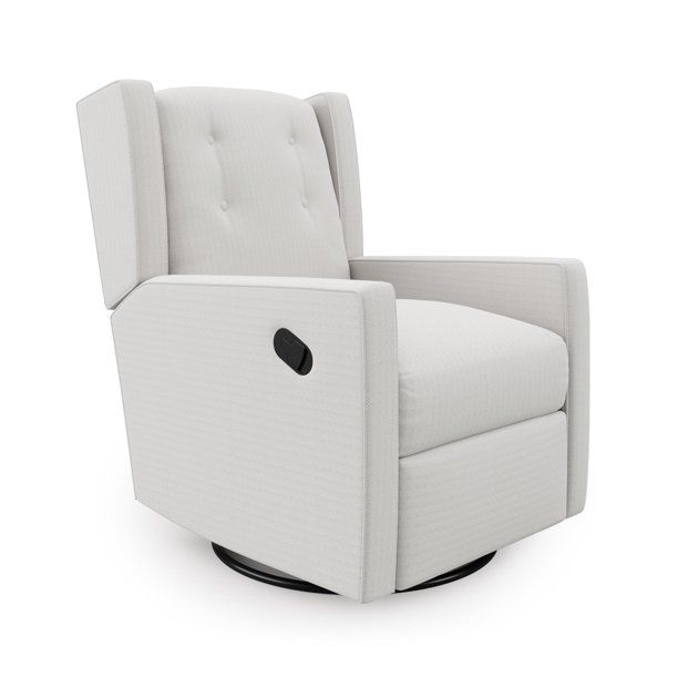 Baby Relax Mikayla Swivel Glider Recliner Chair, White, Water Resistant and Stain Resistant - Wal... | Walmart (US)