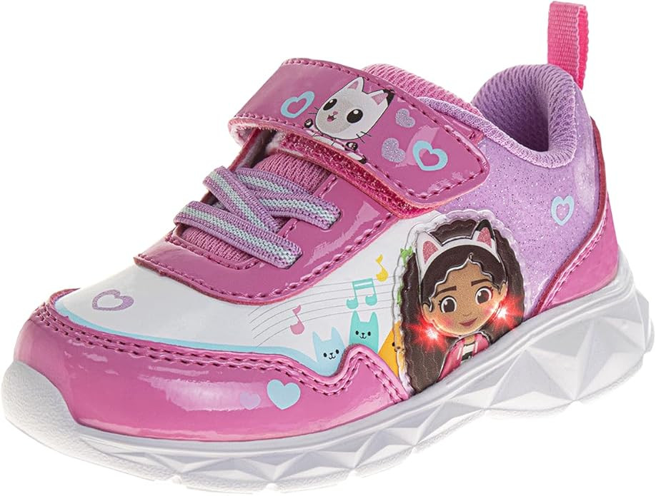 Gabby's Dollhouse LED Sneakers with Easy Strap - Gabbys Laceless Closure Lightweight Light up Kit... | Amazon (US)