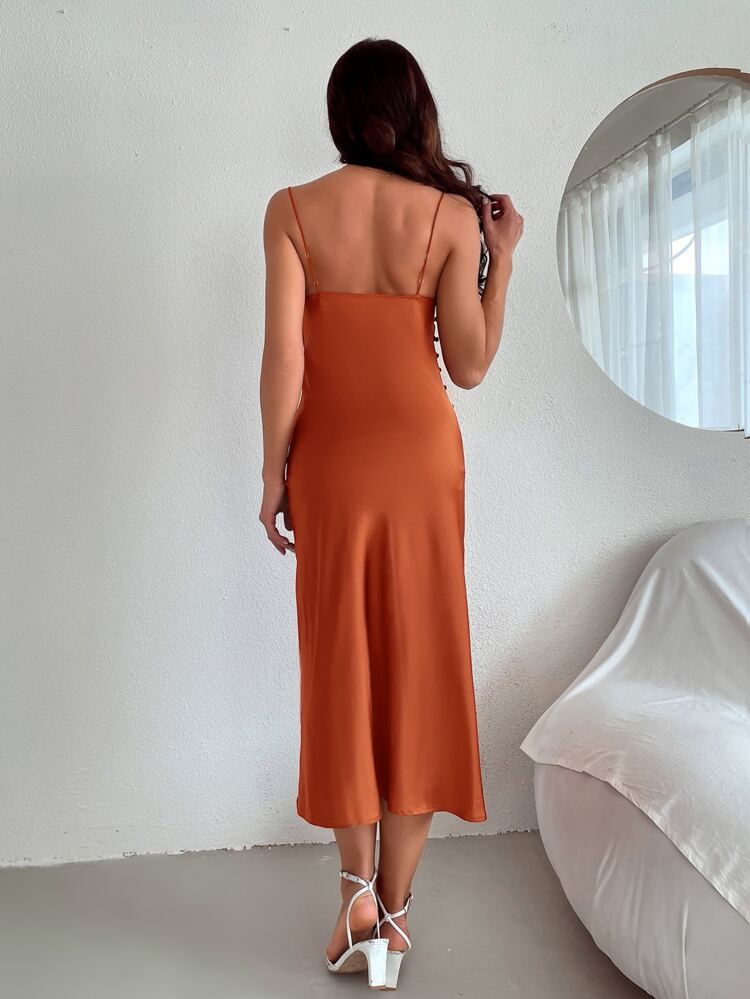 Split Side Backless Cami Dress | SHEIN
