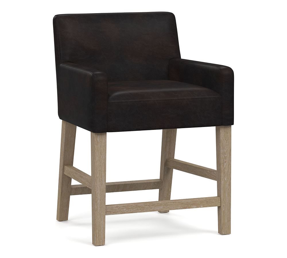 Open Box: Classic Leather Bar & Counter Stools | Pottery Barn (US)