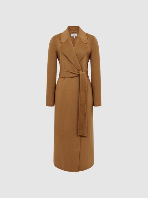100% Cashmere Wool Blindseam Long Coat | Reiss UK