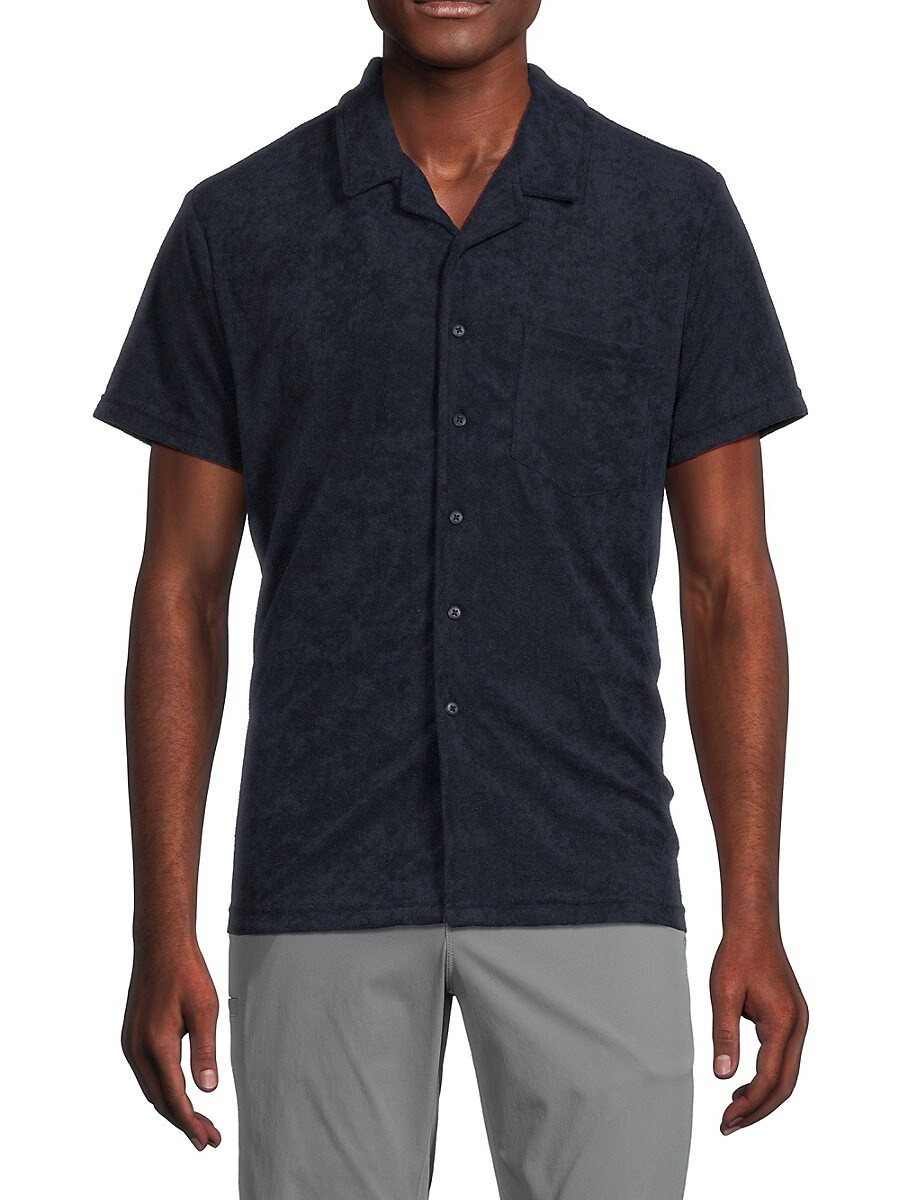 Vintage Summer Men's Terry Cloth Camp Shirt - Navy - Size XL | Saks Fifth Avenue OFF 5TH