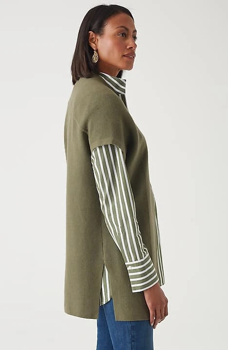 Mixed-Texture Gilet | J. Jill