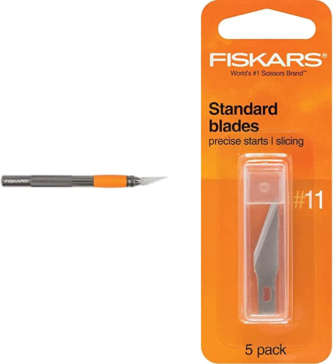 Fiskars Heavy Duty Die Cast, Exacto, 8 Inch, Precision Knife for Crafts, Multi Use Blade with Pro... | Amazon (US)