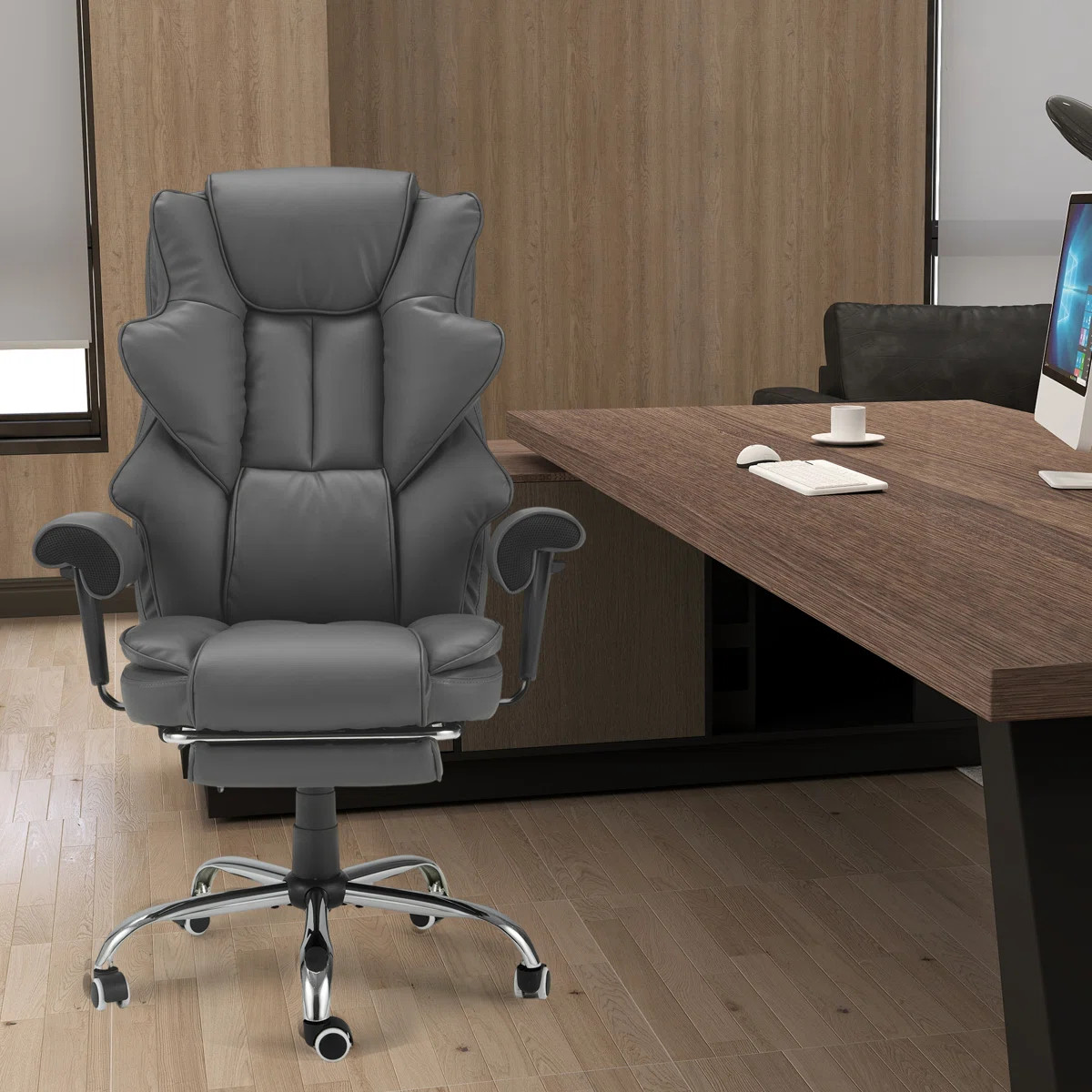 Executive Office Chair with 6-point Massage, Footrest | Wayfair North America