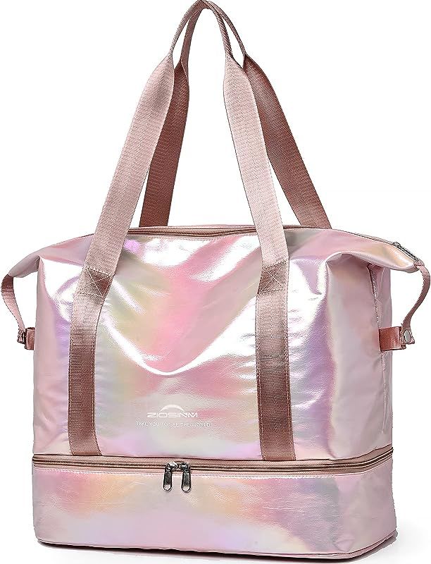 ZIOSINM Gym Bag with Shoes Compartment & Wet Compartment, Large Waterproof Travel Bag Shoulder Bag D | Amazon (US)