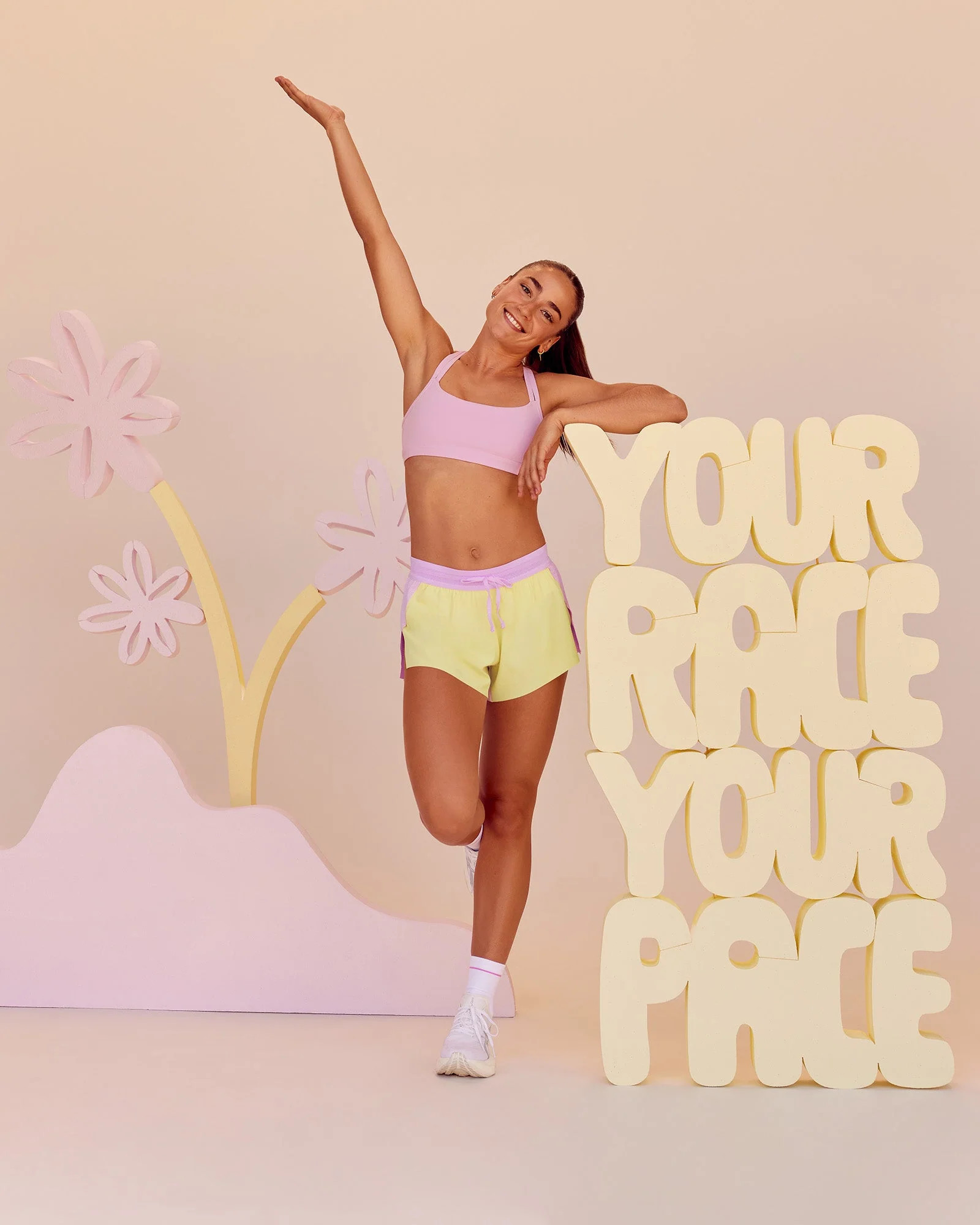 Accelerate 3" Mid-Rise Running Short - Marshmallow-Lemon | LSKD | LSKD