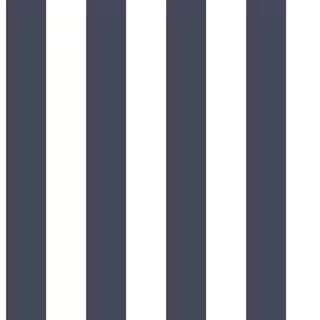 Smart Stripes 2 Traditional Stripe Wallpaper in Navy and White | The Home Depot
