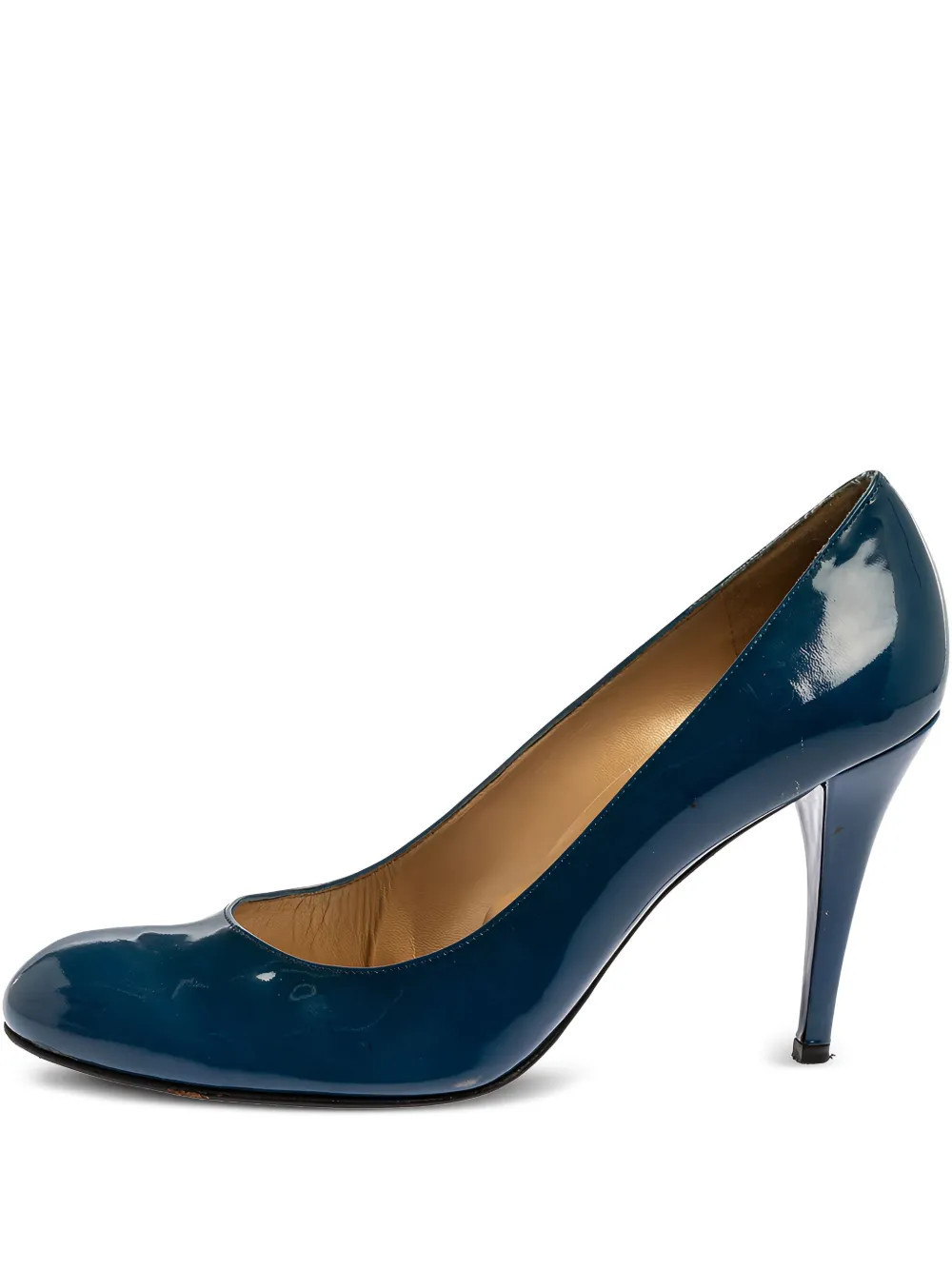 Stuart Weitzman 100mm leather heeled pumps - Blue | Farfetch Global