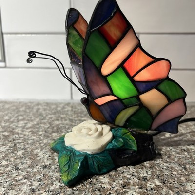 Tiffany Style Stained Glass Butterfly Table Desk Lamp Nightlight Decor Lighting | eBay US