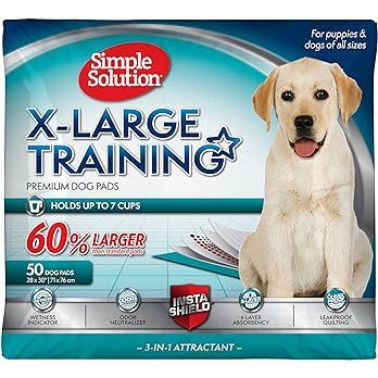 Simple Solution Training Puppy Pads | Extra Large, 6 Layer Dog Pee Pads, Absorbs Up to 7 Cups of ... | Amazon (US)