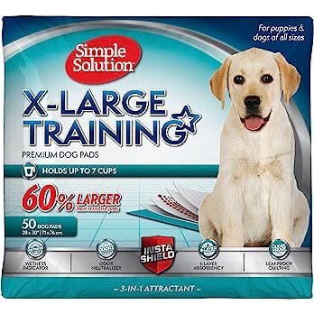 Simple Solution Training Puppy Pads | Extra Large, 6 Layer Dog Pee Pads, Absorbs Up to 7 Cups of ... | Amazon (US)