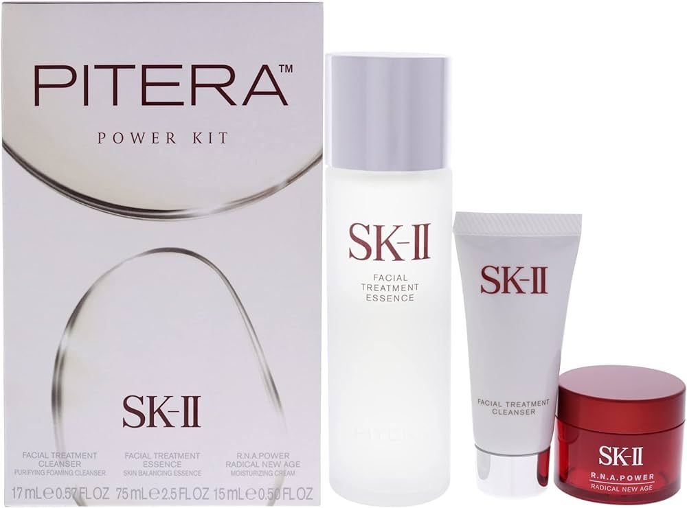 SK-II Pitera Power Kit 2.5oz Facial Treatment Essence, 0.57oz Facial Treatment Cleanser, 0.50oz R... | Amazon (US)