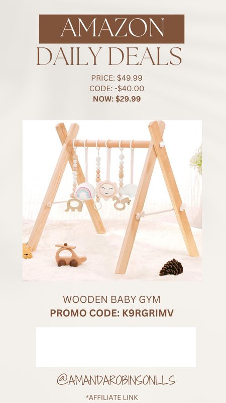 Amazon Daily Deals
Wooden baby gym 

#LTKBaby #LTKSaleAlert